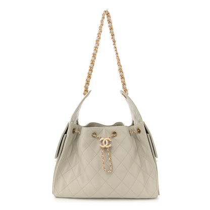 Chanel Caviar Quilted Small Chanel 25 Handbag Light Grey 1 of 10