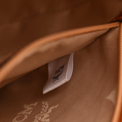 MCM Patent Monogram Boston Bag Bronze 7 of 11