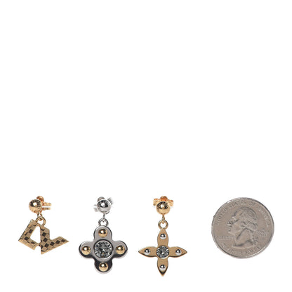 Louis Vuitton Swarovski Crystal Love Letter Timeless Ear Stud Earrings 2 of 4