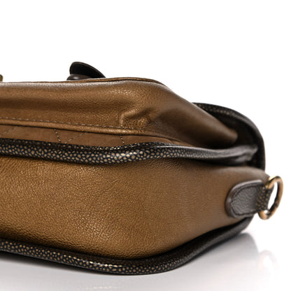 Chanel Iridescent Calfskin Back To School Messenger Flap Dark Gold 5 of 13
