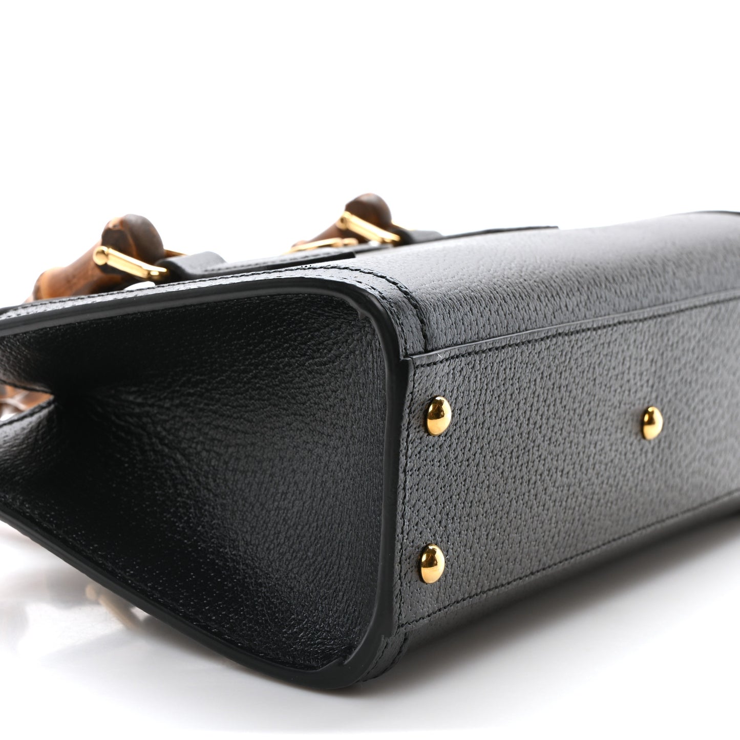 Textured Dollar Calfskin Web Small Diana Shoulder Bag Black Dusty Grey