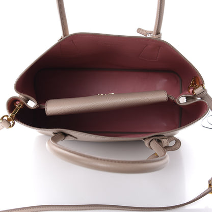 Prada Saffiano Cuir Small Double Bag Cammeo Rosa 6 of 13