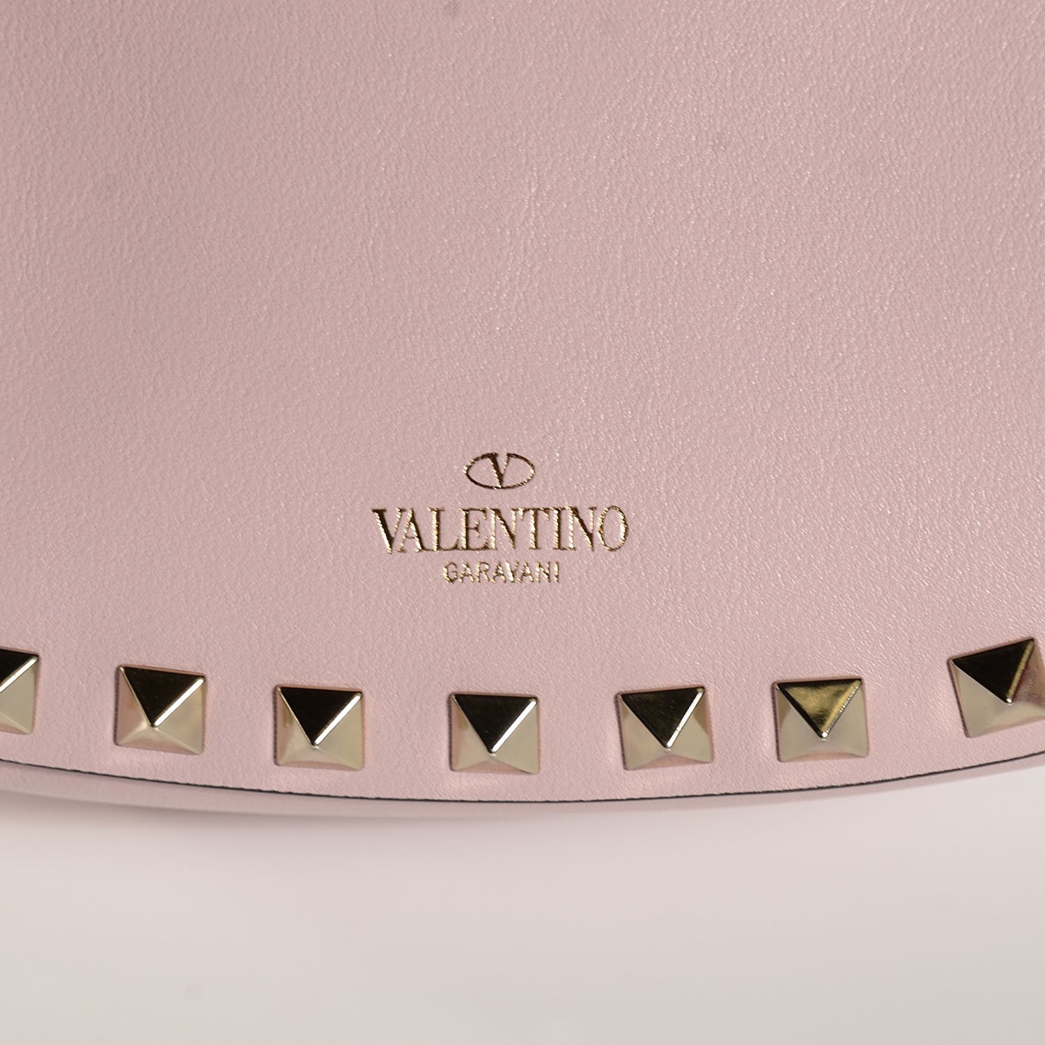 Valentino Garavani Calfskin Rockstud Crossbody Saddle Bag Water Rose 5 of 8