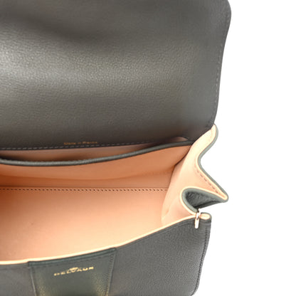 Delvaux Grained Calfskin Bi-Color Brillant Mini Satchel Kaki 4 of 4