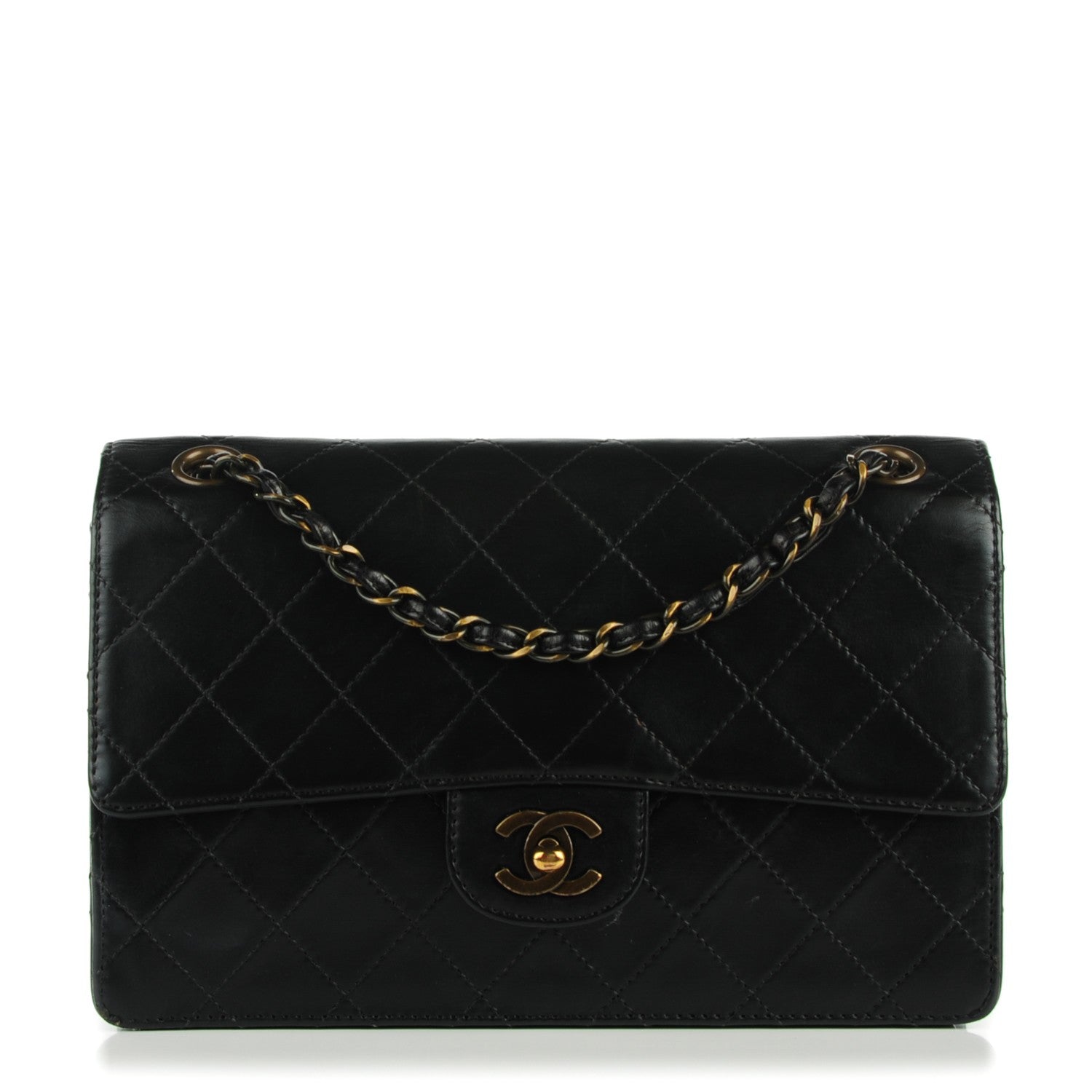 Chanel Lambskin Quilted Medium Single Flap Black 1 of 9