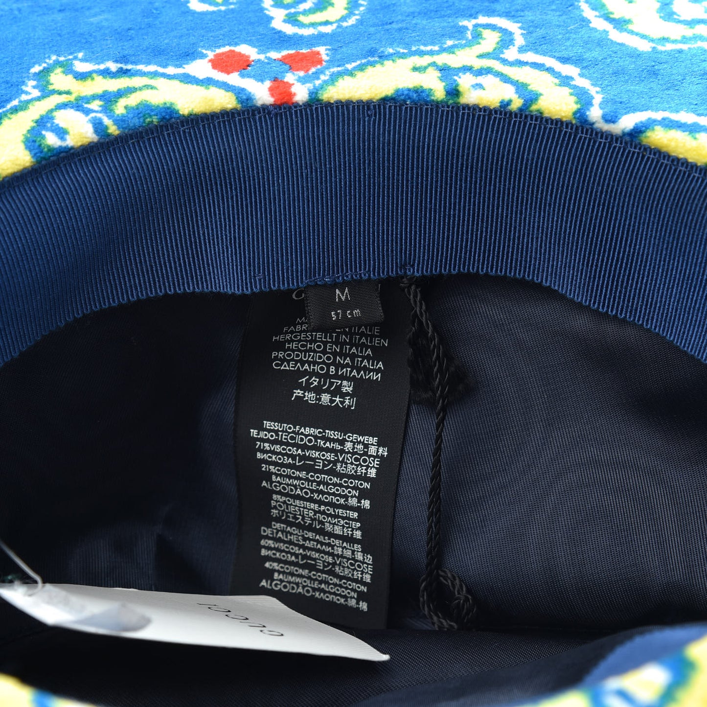 Velvet Brocade Wide Brim Hat M Periwinkle Blue