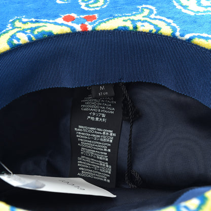 Gucci Velvet Brocade Wide Brim Hat M Periwinkle Blue 6 of 6