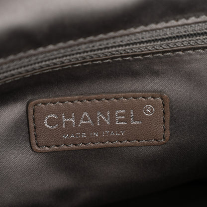 Chanel Crinkled Calfskin Grand Timeless Shopping Tote GTT Dark Blue 6 of 12