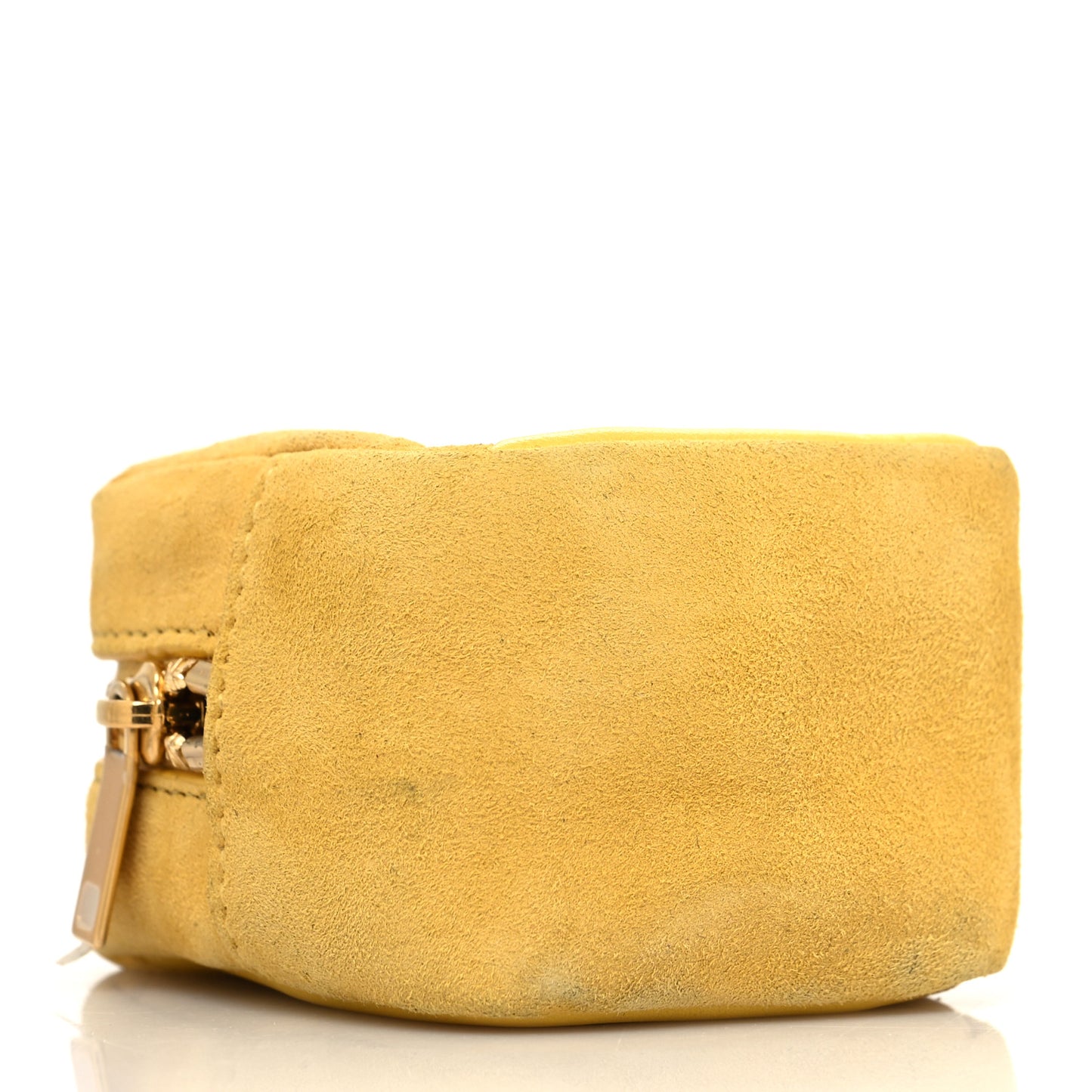 Suede Lambskin Jaime Cube Charm Keychain Sunflower