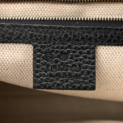 Gucci Pebbled Calfskin Medium Soho Flap Crossbody Black 7 of 8