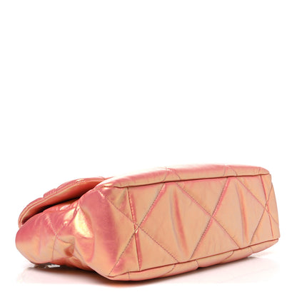 Chanel Iridescent Lambskin Quilted Large Chanel 19 Flap Pink 3 of 9