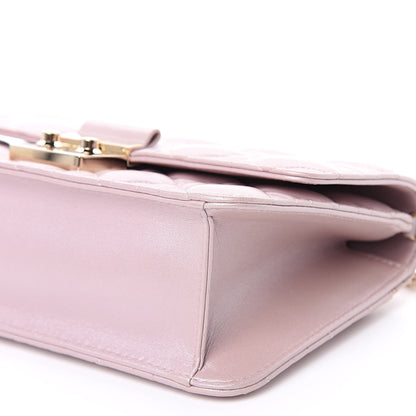 Christian Dior Pearly Lambskin Cannage Miss Dior Promenade Pouch Lotus 9 of 11
