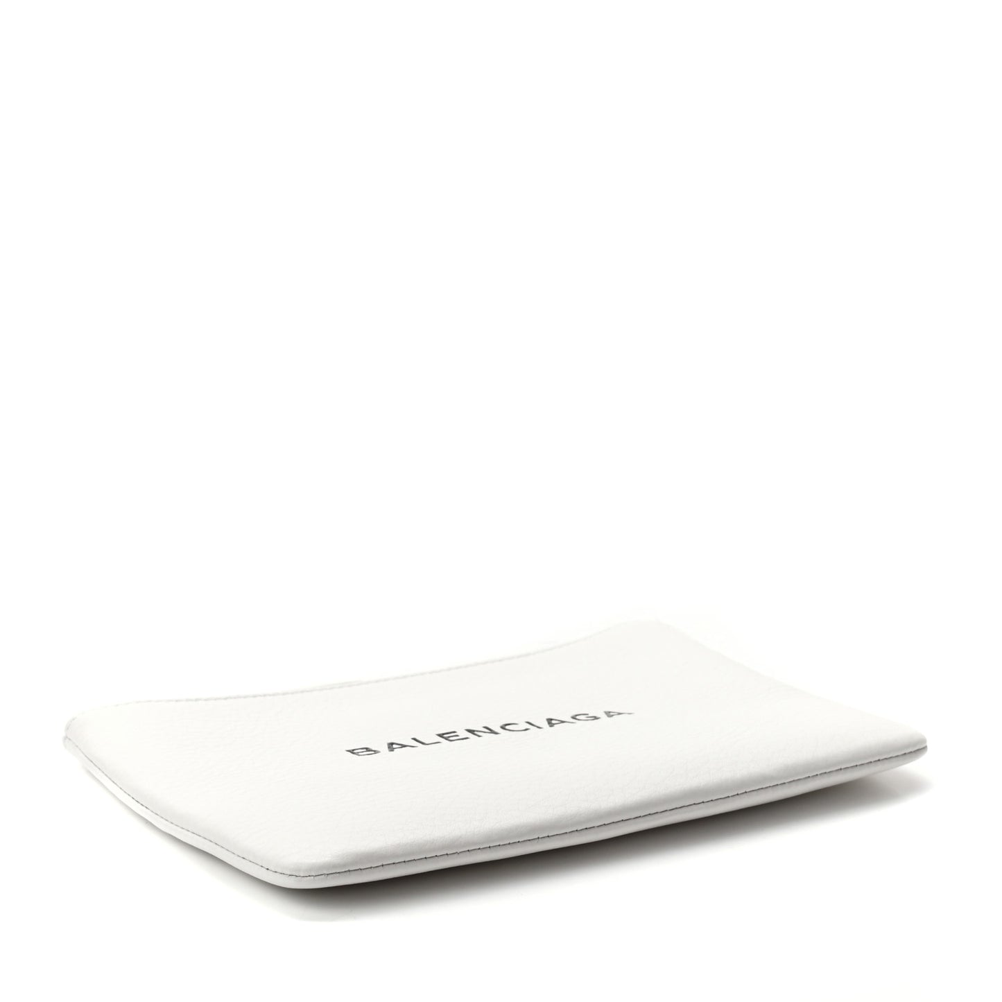 Calfskin Logo M Everyday Pouch White