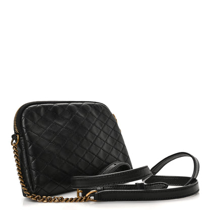 Saint Laurent Lambskin Quilted Gaby Zipped Pouch Black 3 of 8