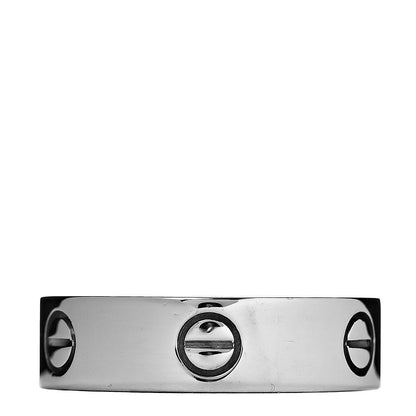 Cartier 18K White Gold 5.5mm LOVE Ring 61 9.5 3 of 4