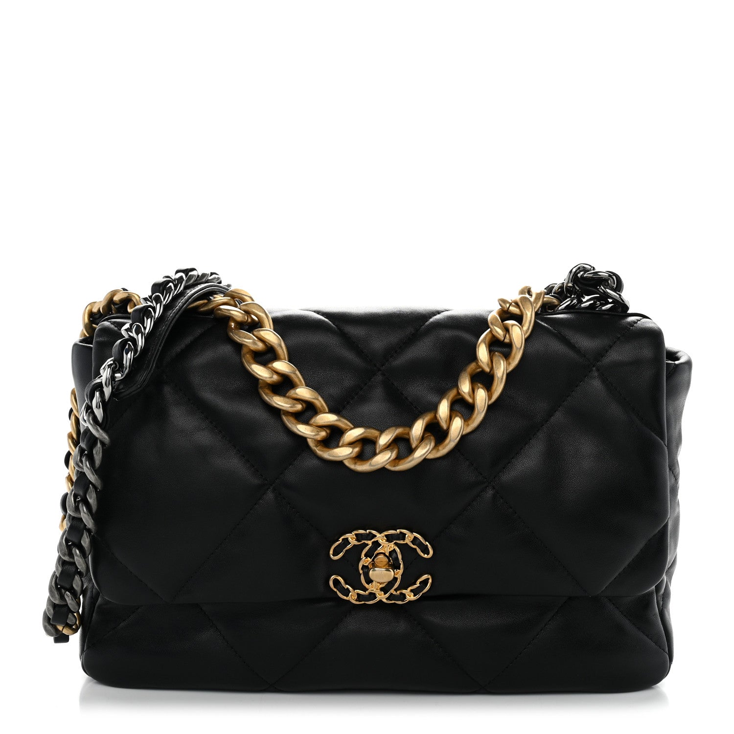 Chanel Lambskin Quilted Large Chanel 19 Flap Black 1 of 10