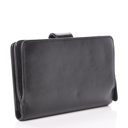 Chanel Caviar Sevruga Large Zip Pocket Wallet Black 3 of 14