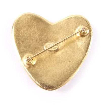 Chanel CC Heart Brooch Gold 2 of 4