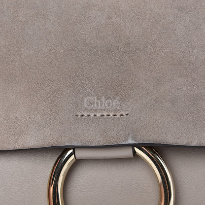 Chloe Suede Calfskin Small Faye Shoulder Bag Motty Grey 12 of 14