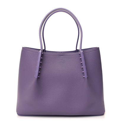 Christian Louboutin Calfskin Spiked Small Cabarock Shopper Tote Parme 1 of 9