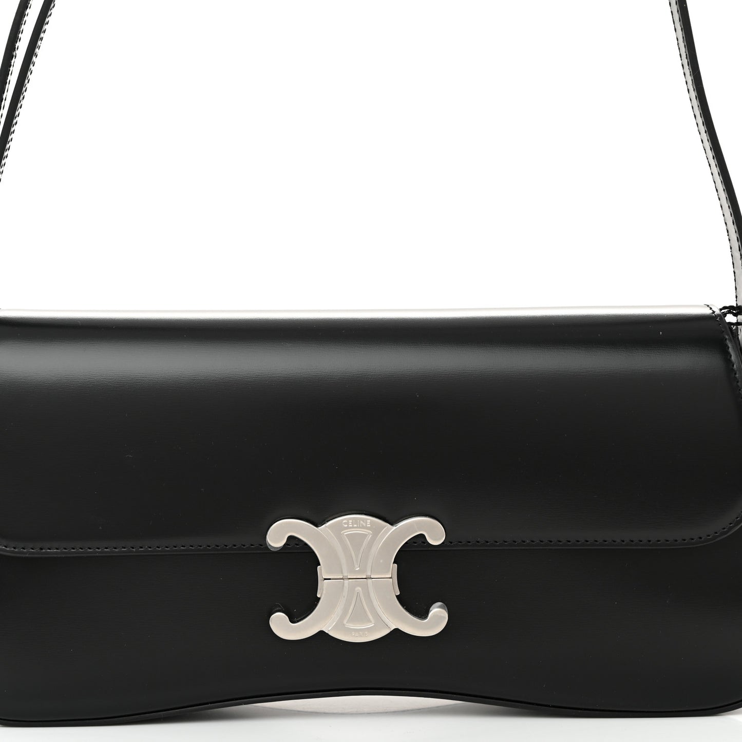 Shiny Calfskin Medium Lola Bag Black