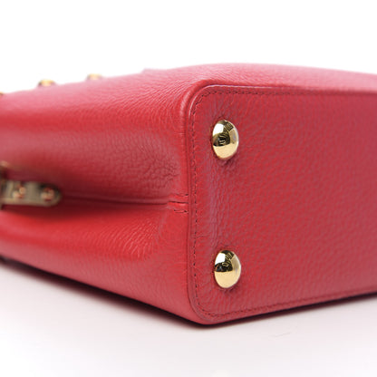 Louis Vuitton Taurillon Studded Capucines BB Rubis 6 of 8