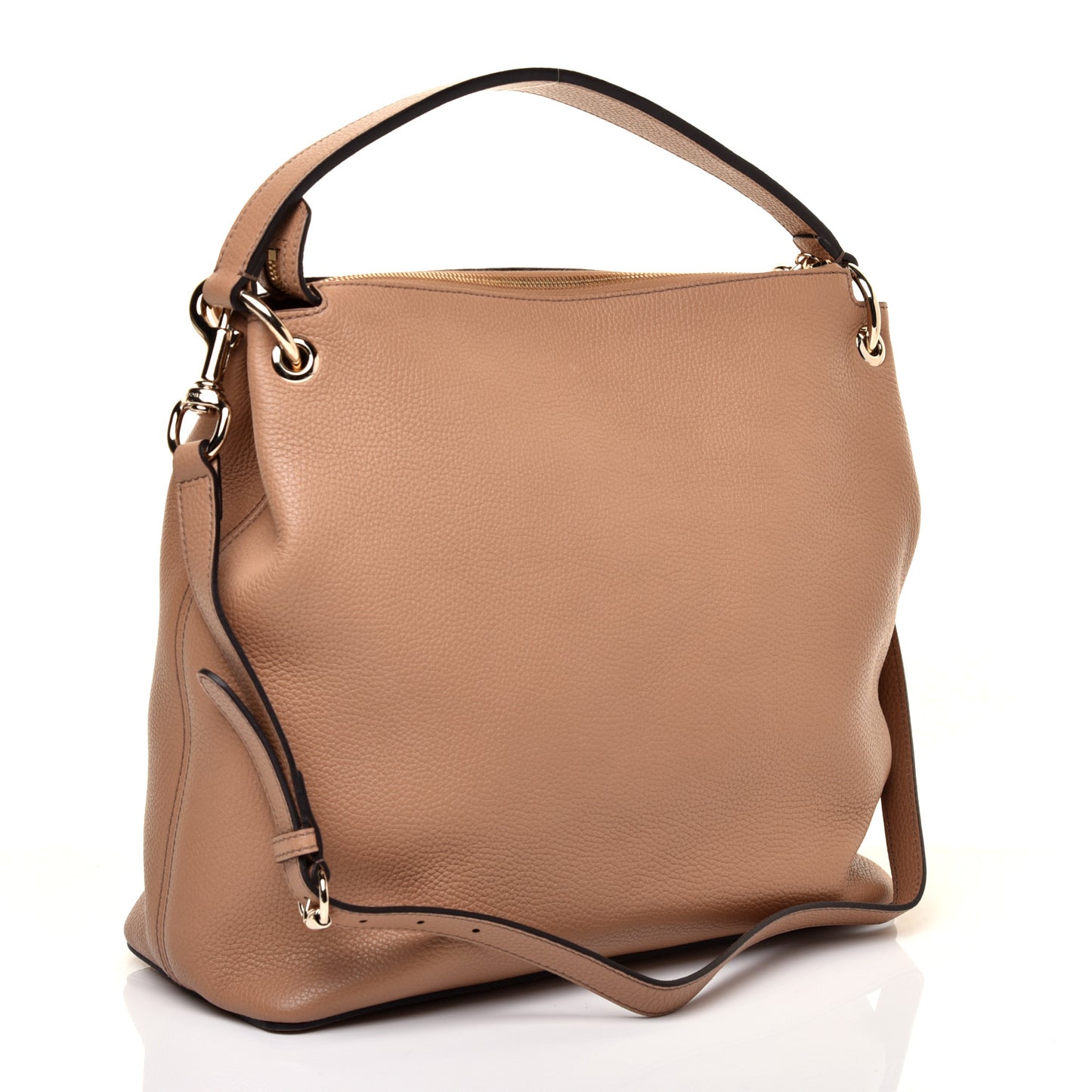 Pebbled Calfskin Large Soho Hobo Camelia