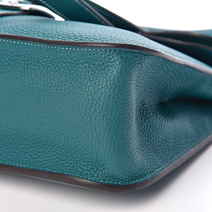 Hermes Taurillon Clemence Halzan 31 Vert Bosphore 9 of 11