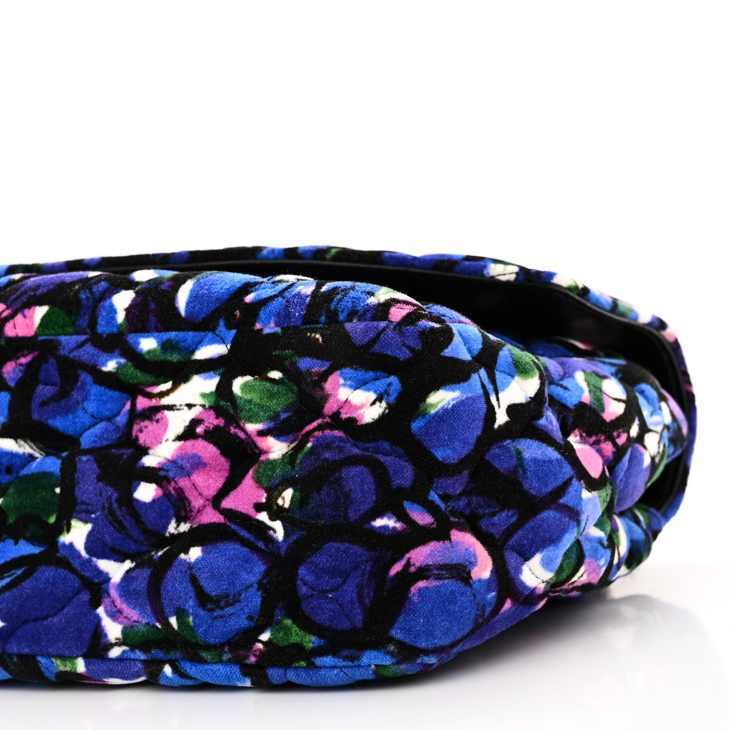 Balenciaga Velvet Floral Quilted M BB Round Shoulder Bag Bleu 9 of 9