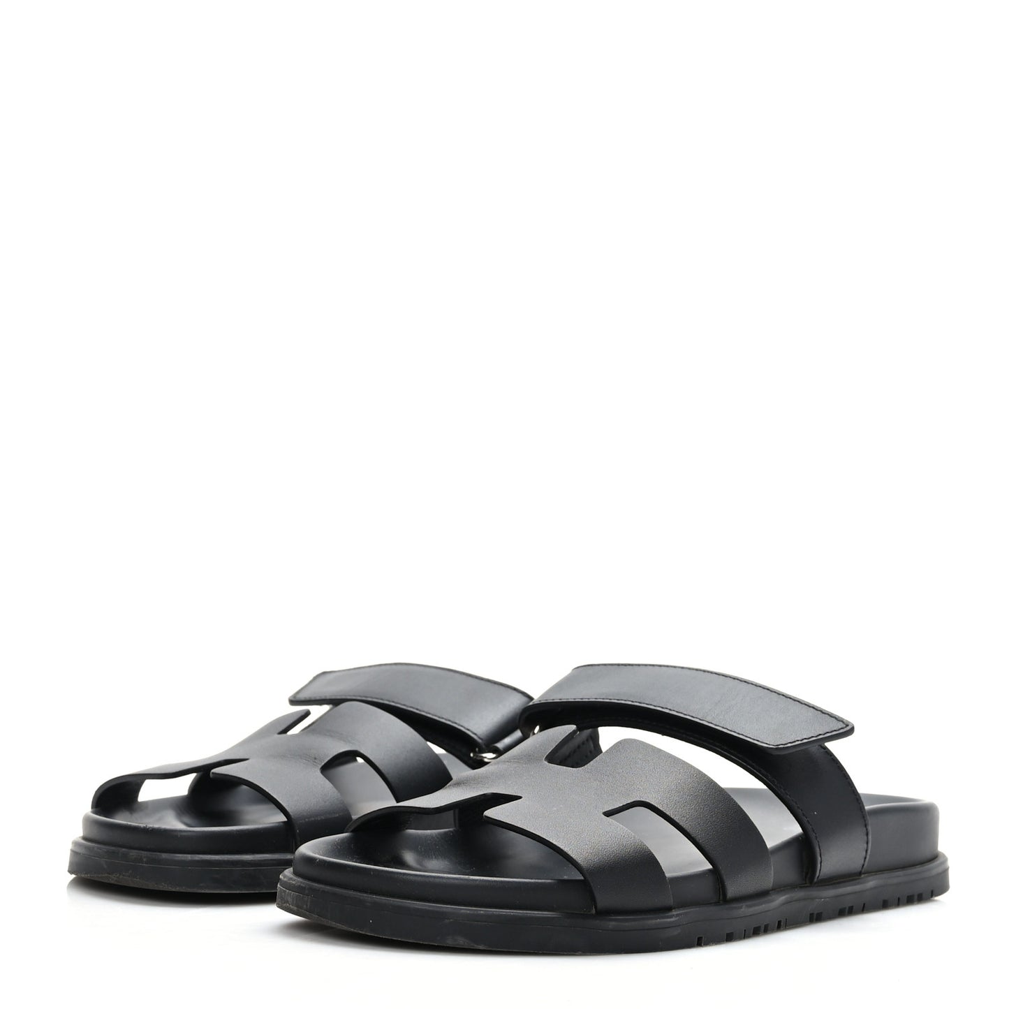 Calfskin Womens Chypre Sandals 36.5 Black