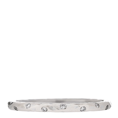 Tiffany 18K White Gold Diamond Paloma Picasso Hammered Ring 54 7 1 of 4