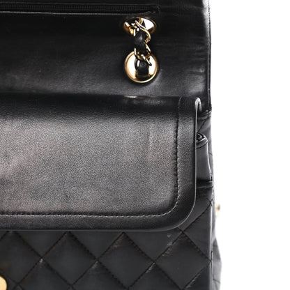 Chanel Lambskin Quilted Medium Double Flap Black 11 of 17