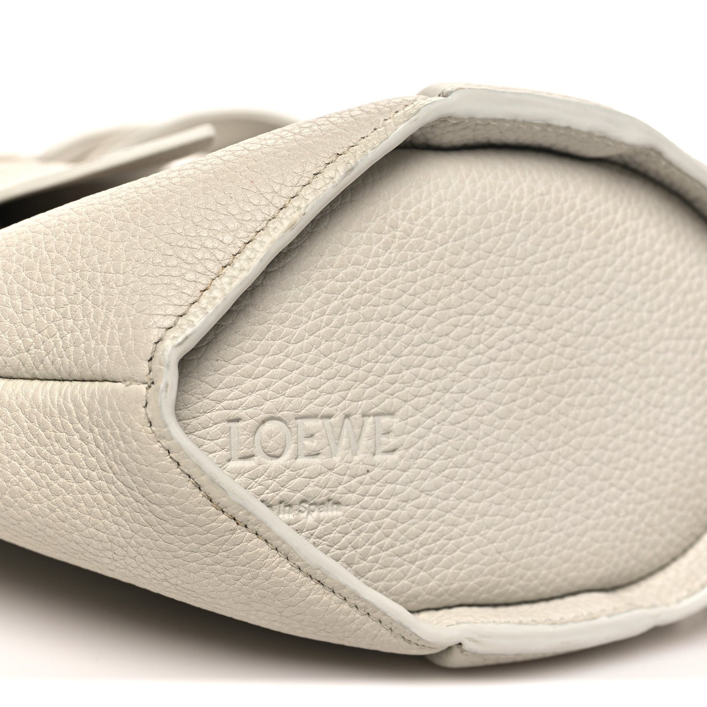 Calfskin Shearling Mini Bunny Crossbody Bag White