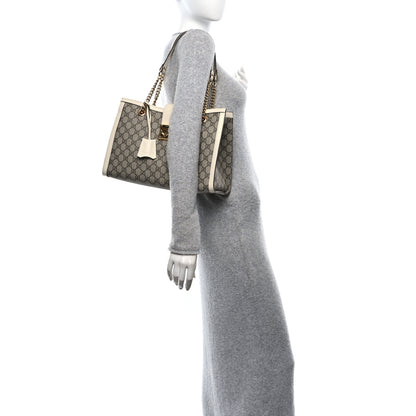 Gucci GG Supreme Monogram Medium Padlock Tote White 2 of 11