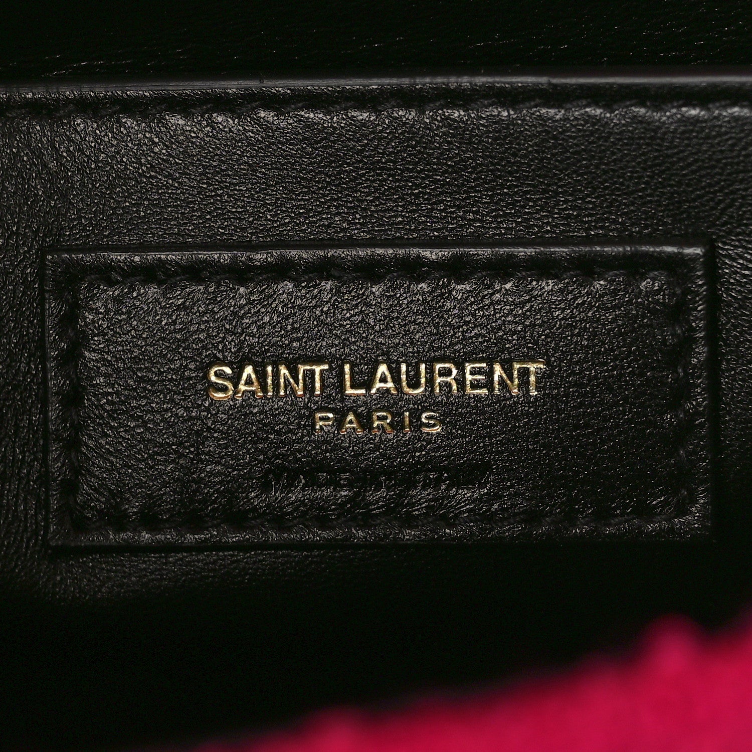 Saint Laurent Boucle Tweed Patchwork Monogram Medium Jamie Baguette Magenta 6 of 8