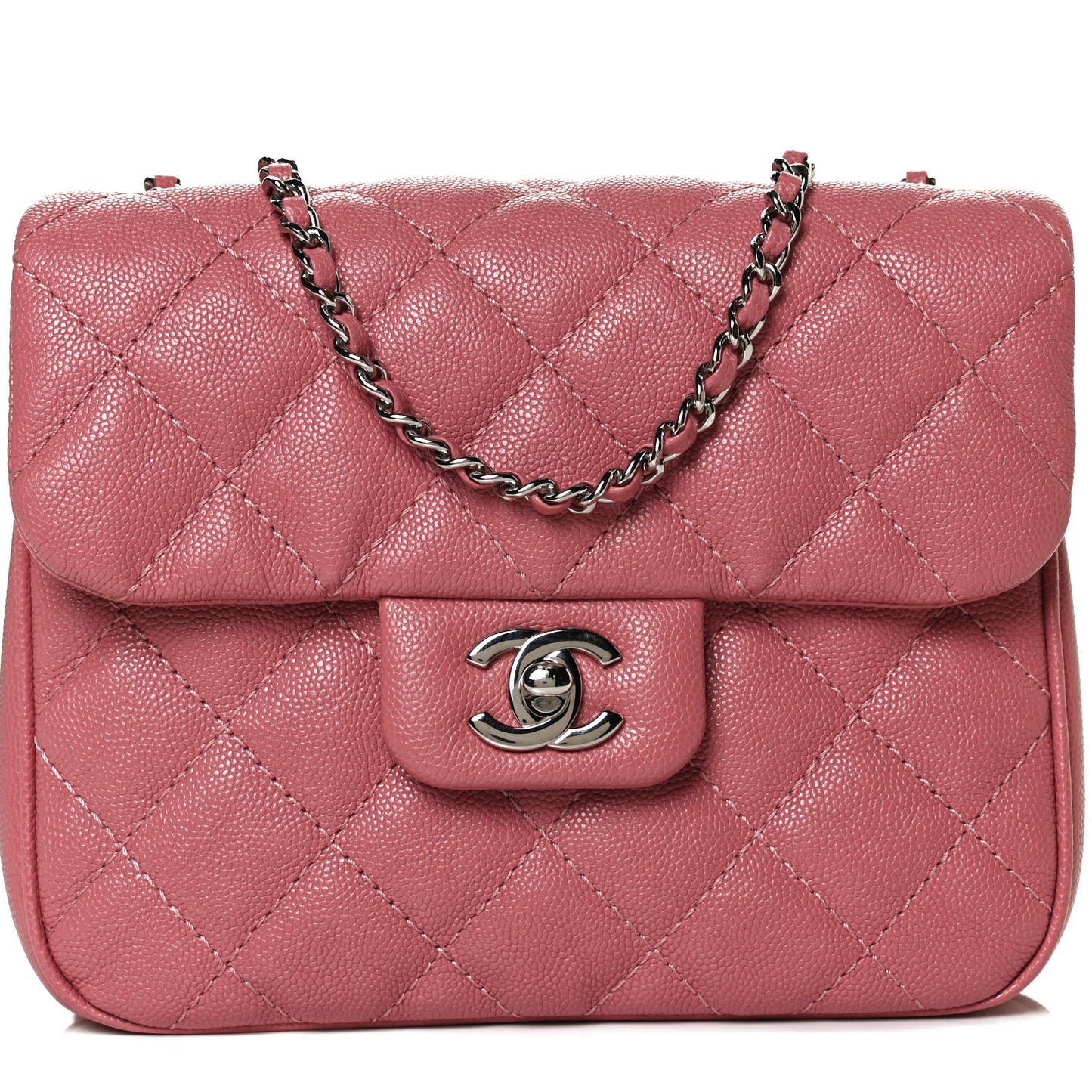 Caviar Quilted Small Urban Companion Flap Pink
