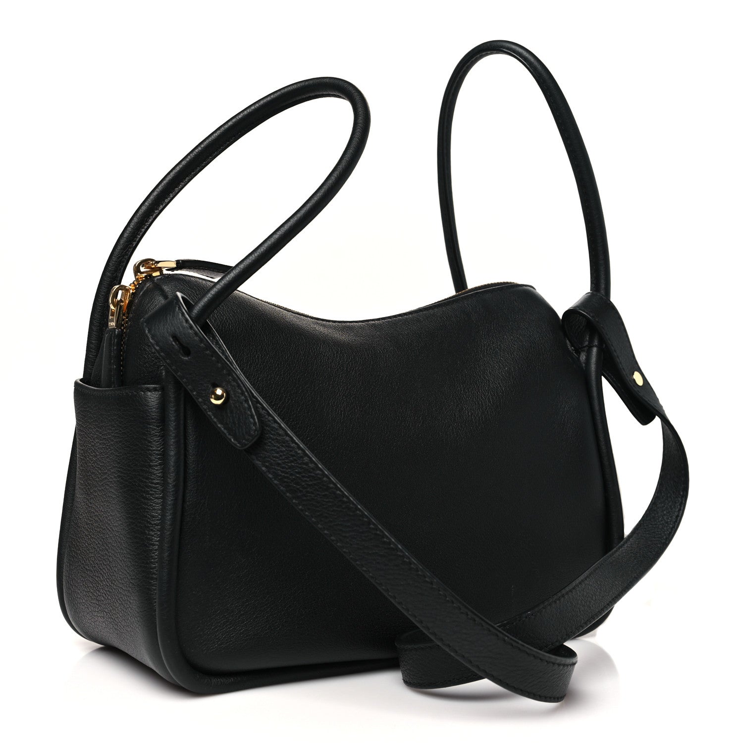 Prada Soft Calfskin Darling Shoulder Bag Black 3 of 9