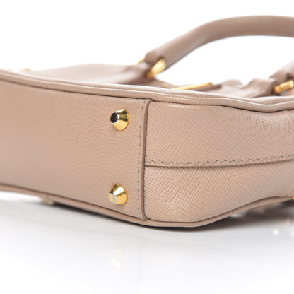 Prada Saffiano Lux Mini Top Handle Crossbody Cammeo 10 of 12