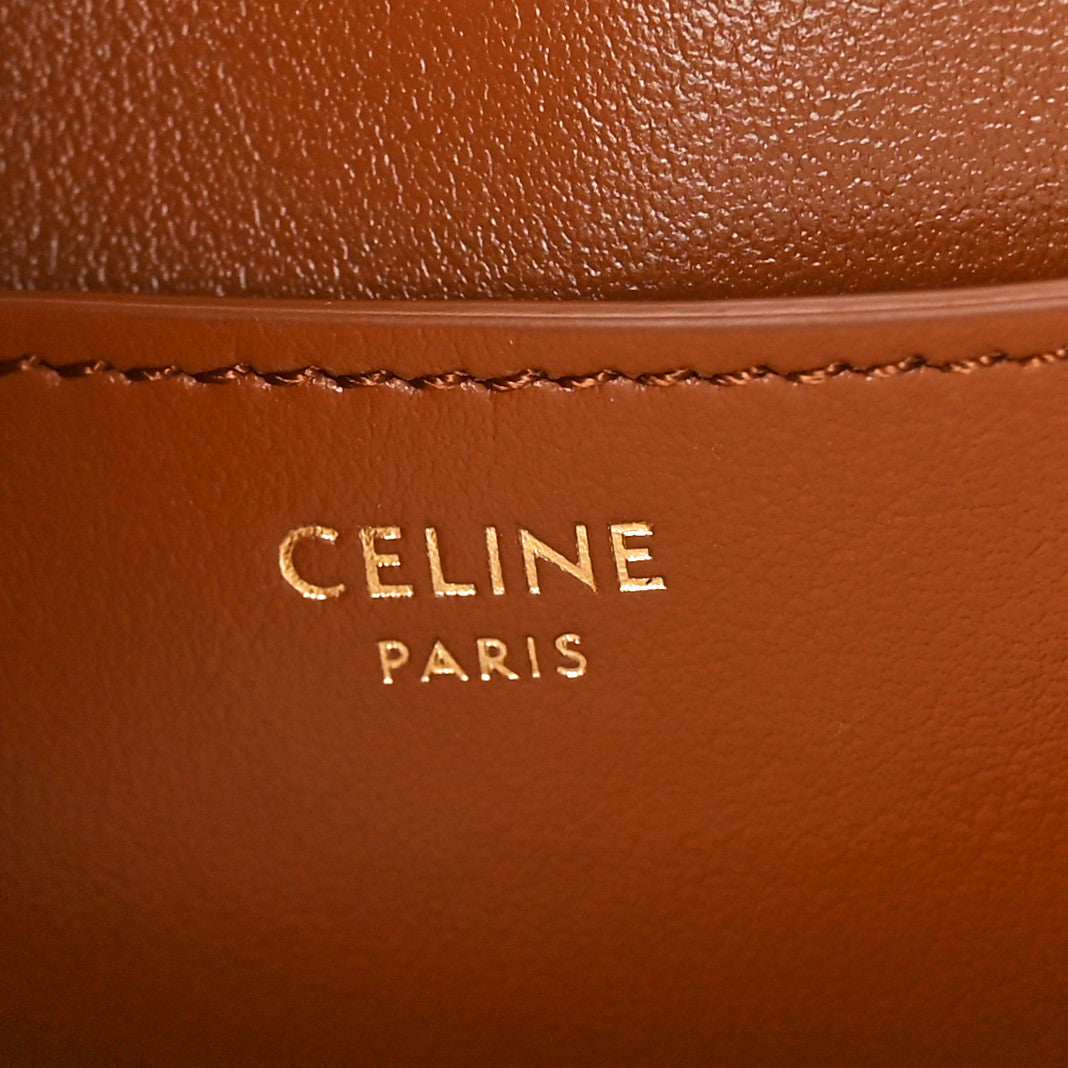Smooth Calfskin Tabou Clutch On Strap Tan