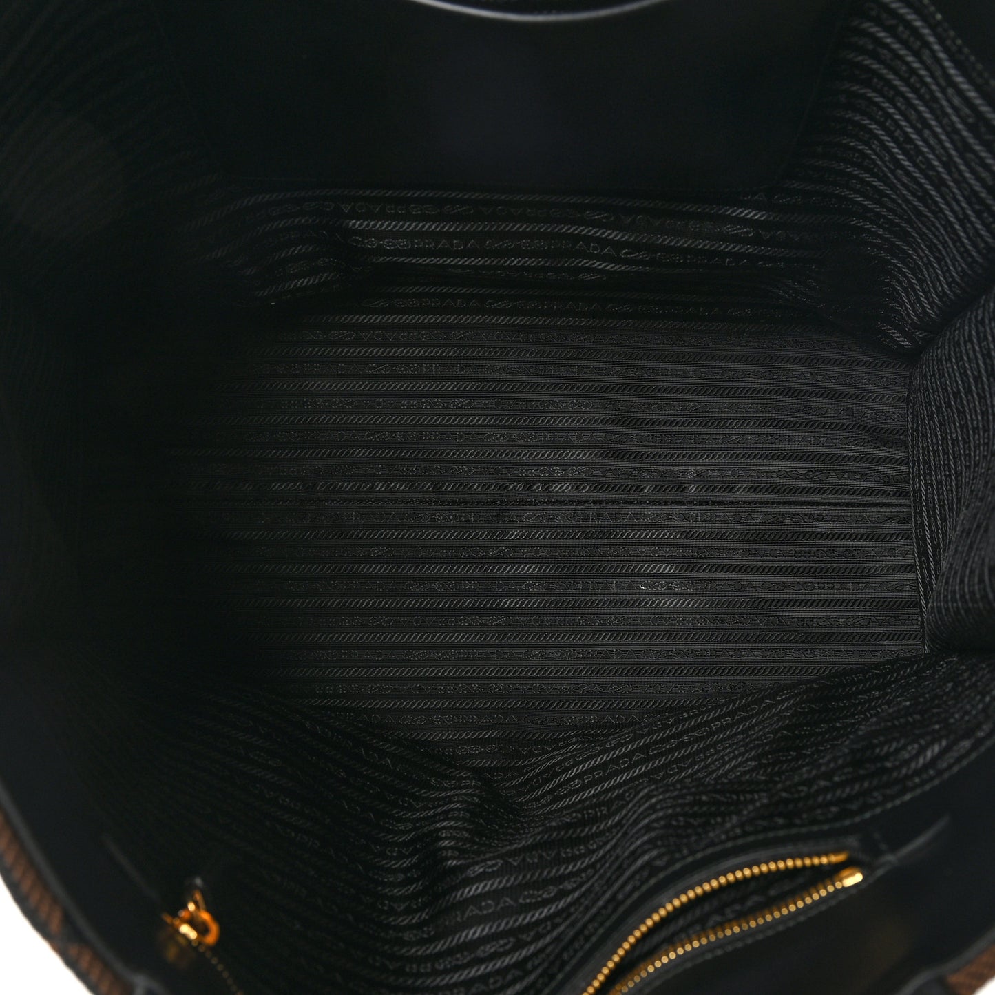 Jacquard Saffiano Triangolo Symbole Embroidered Shopping Tote Black Corda