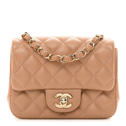 Chanel Caviar Quilted Mini Square Flap Beige 1 of 10