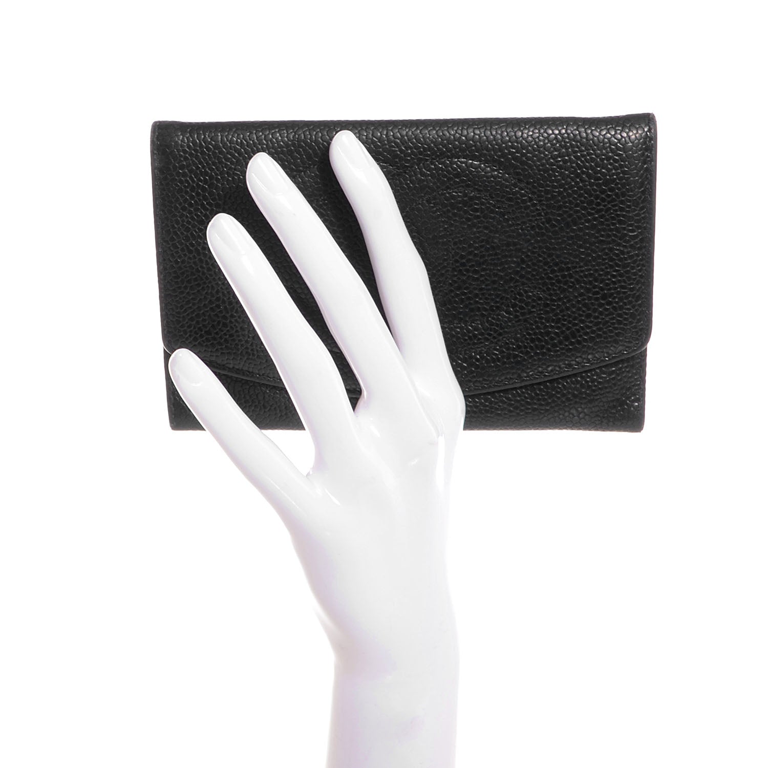 Chanel Caviar CC Flap Wallet Black 2 of 7