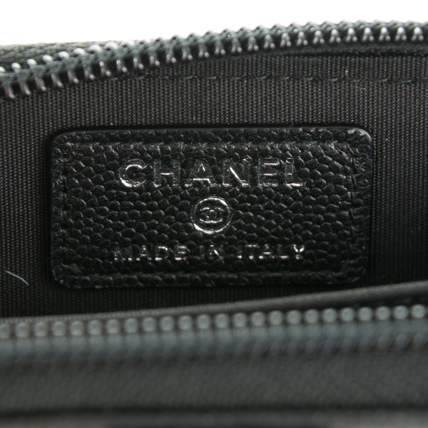 Caviar Quilted Boy Zip Around Coin Purse Wallet So Black