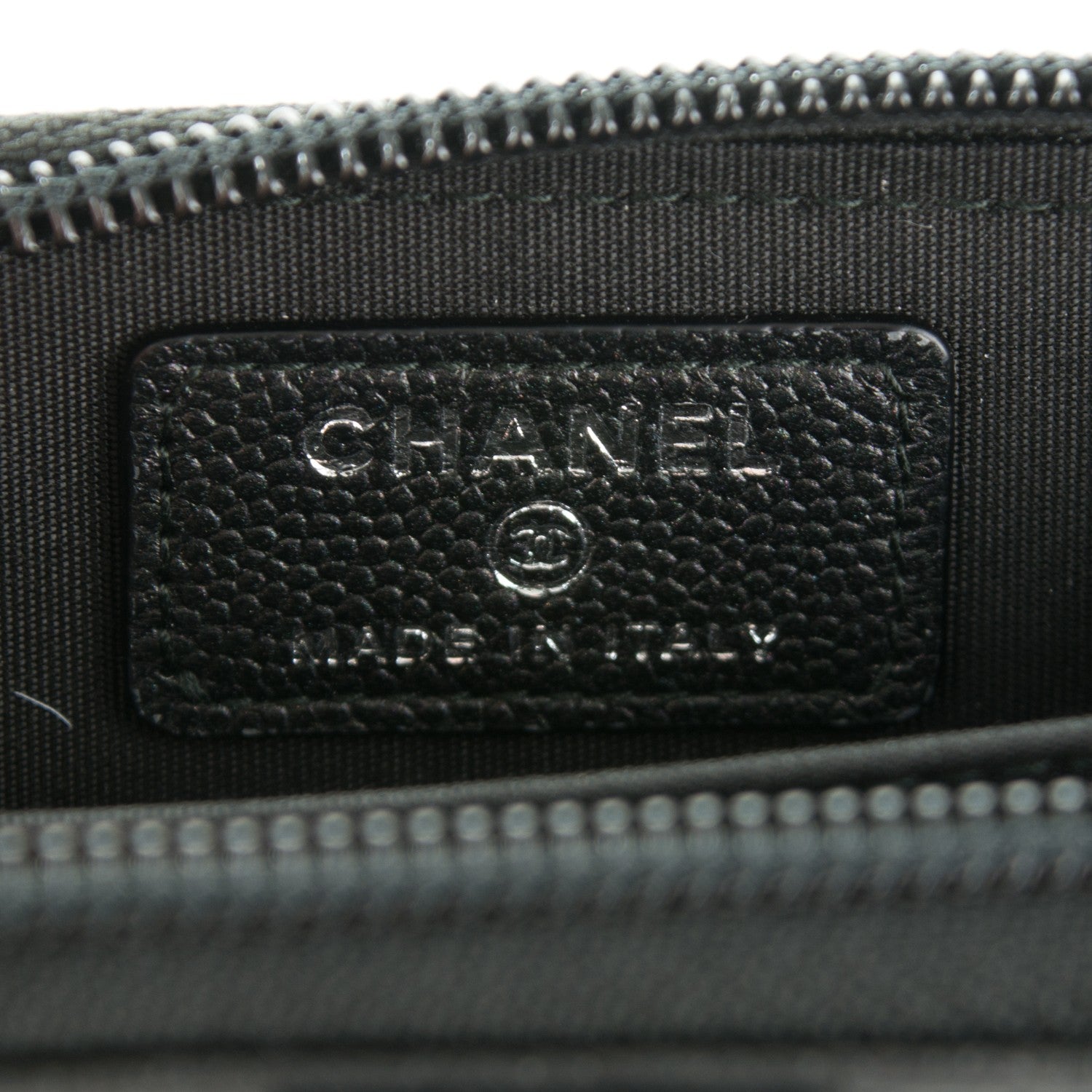 Chanel Caviar Quilted Boy Zip Around Coin Purse Wallet So Black 6 of 7
