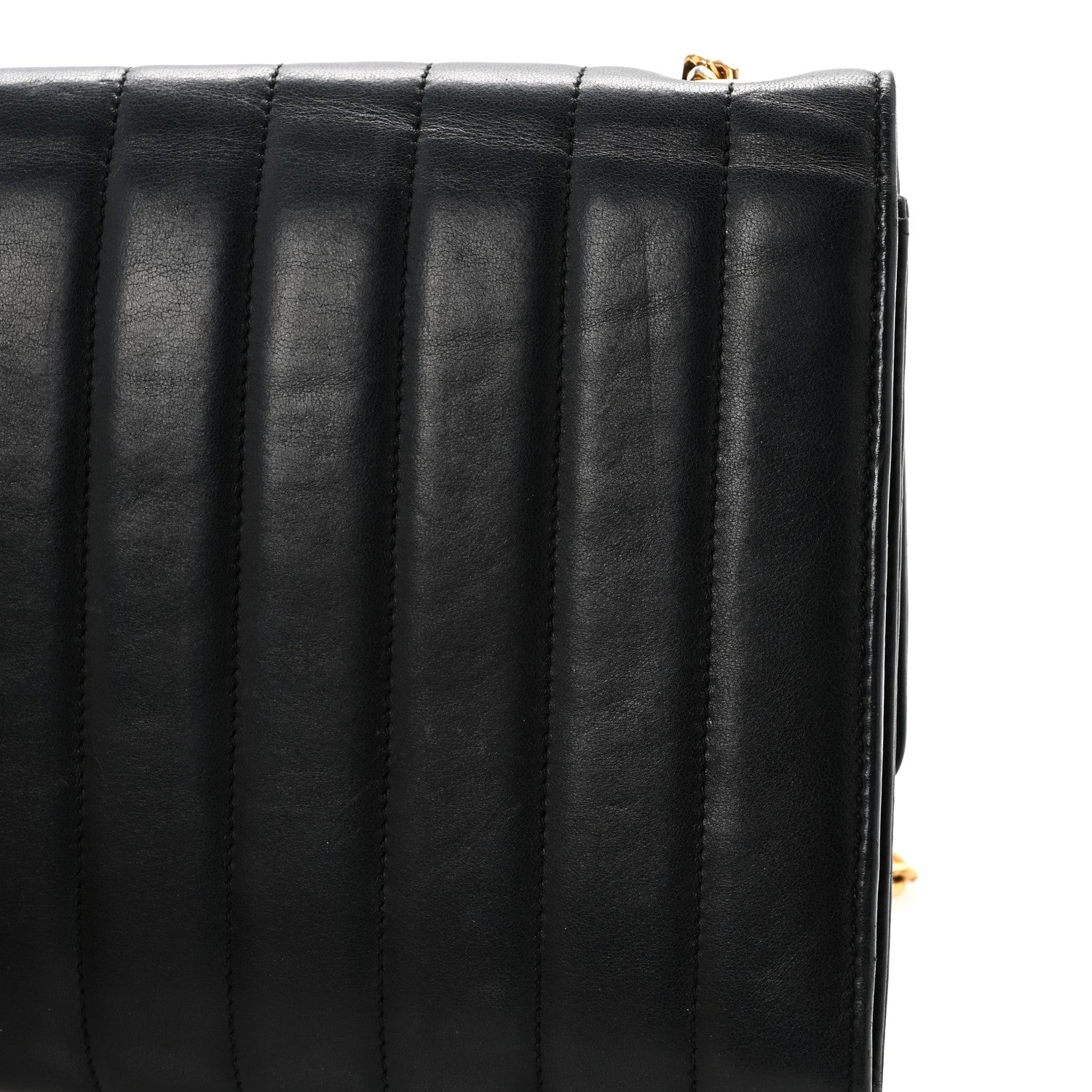 Saint Laurent Lambskin Matelasse Monogram Vicky Chain Wallet Black 15 of 16