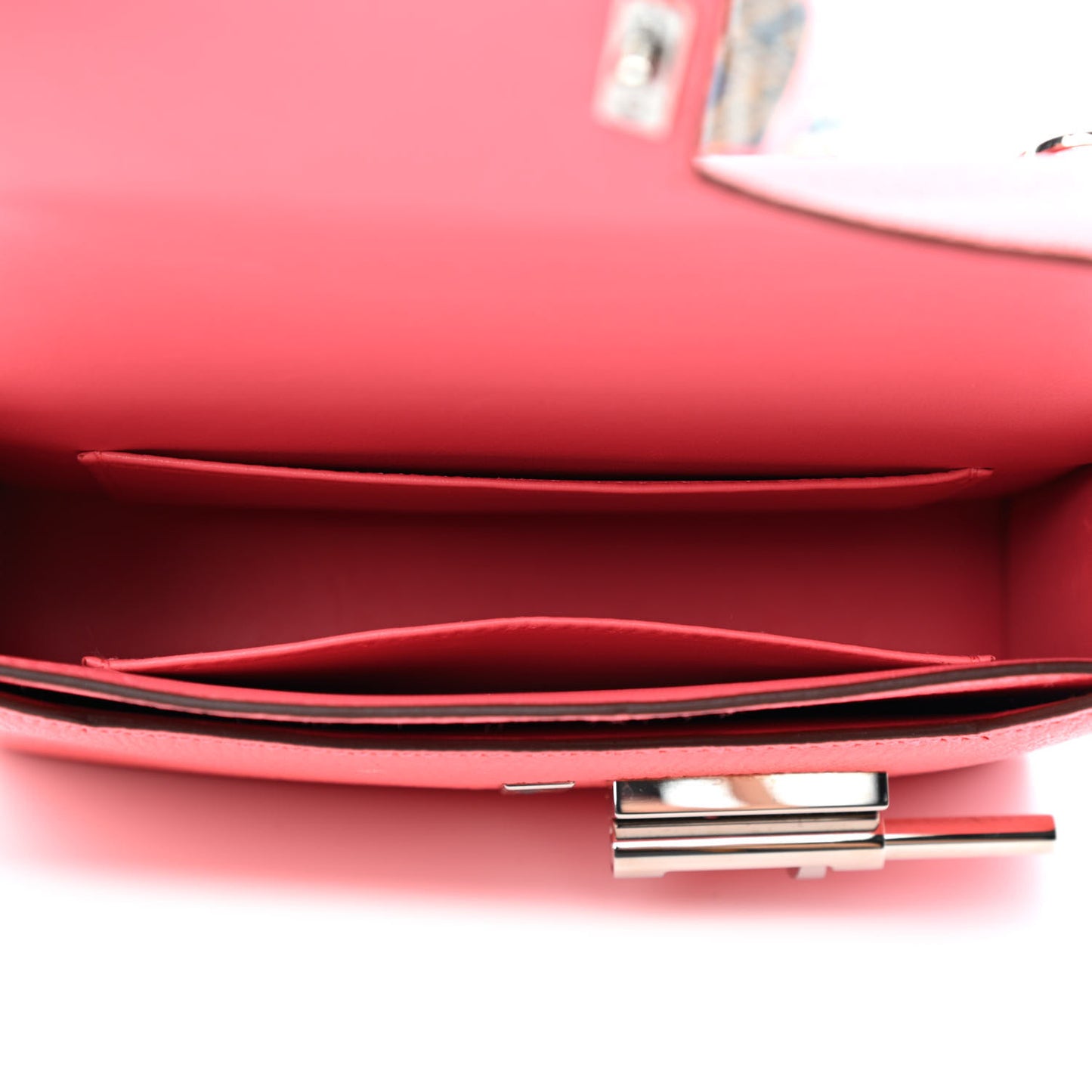 Chevre Mysore Mini Verrou Large Strap Bag Rose Azalee