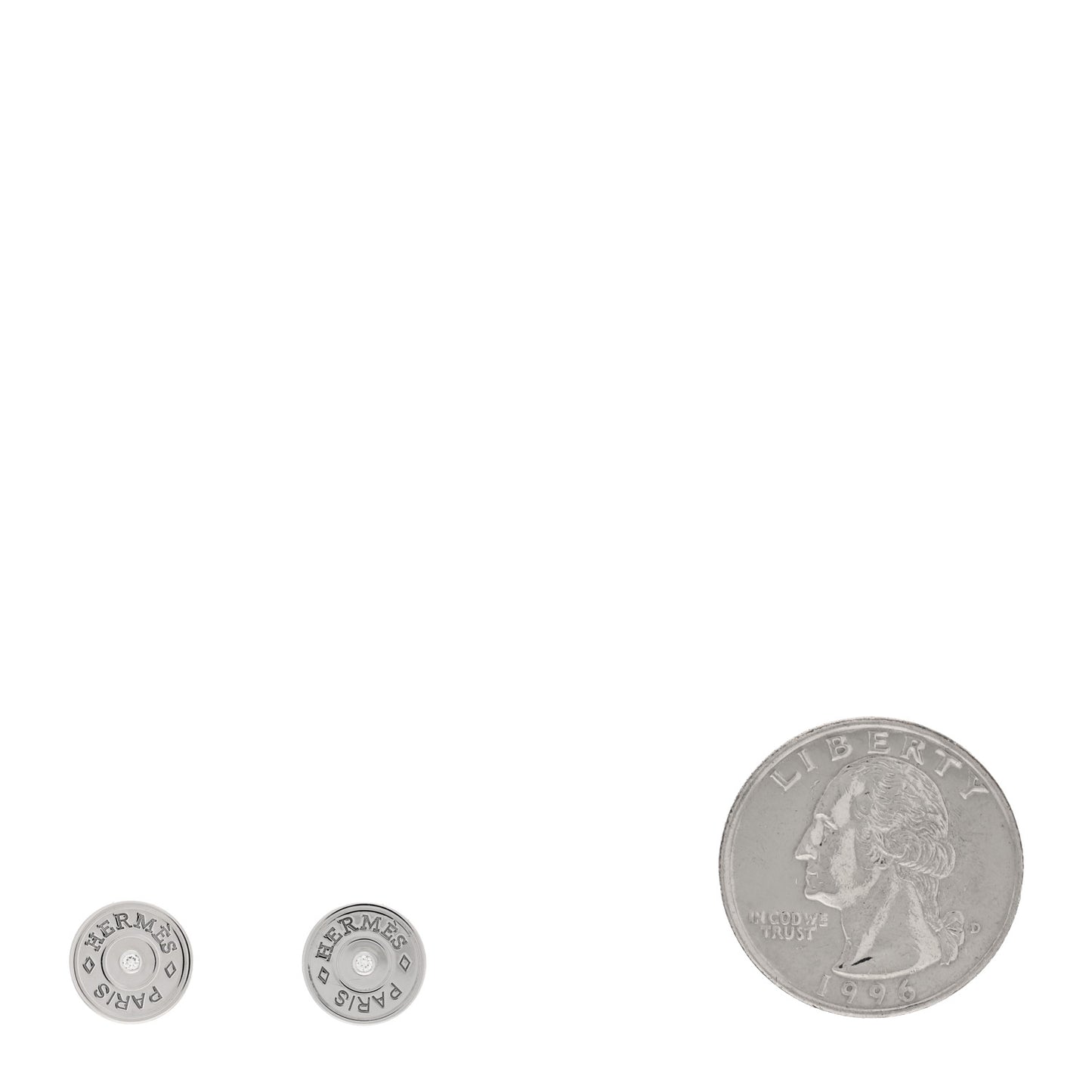18K White Gold Diamond Small Gambade Earrings