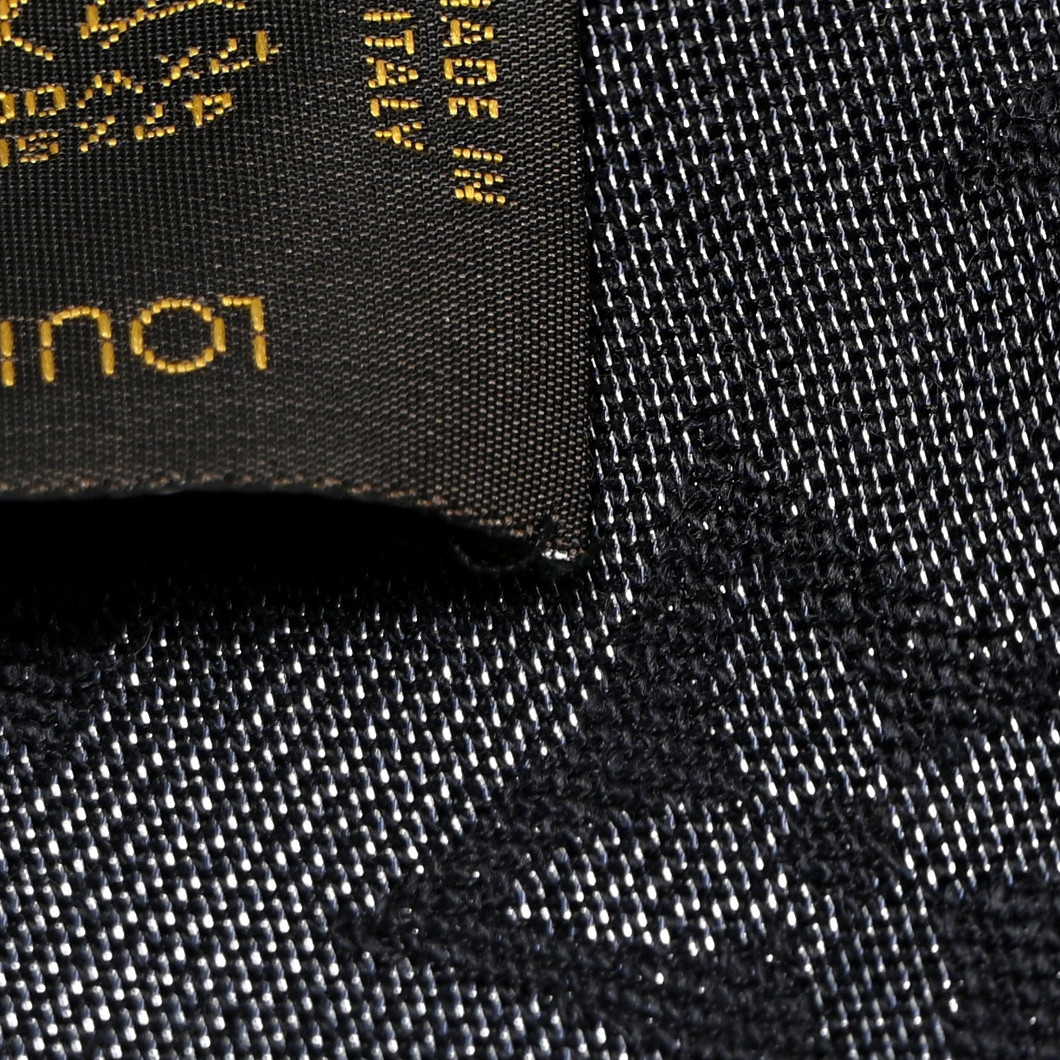 Louis Vuitton Silk Lurex Wool Monogram Shine Shawl Black 10 of 10