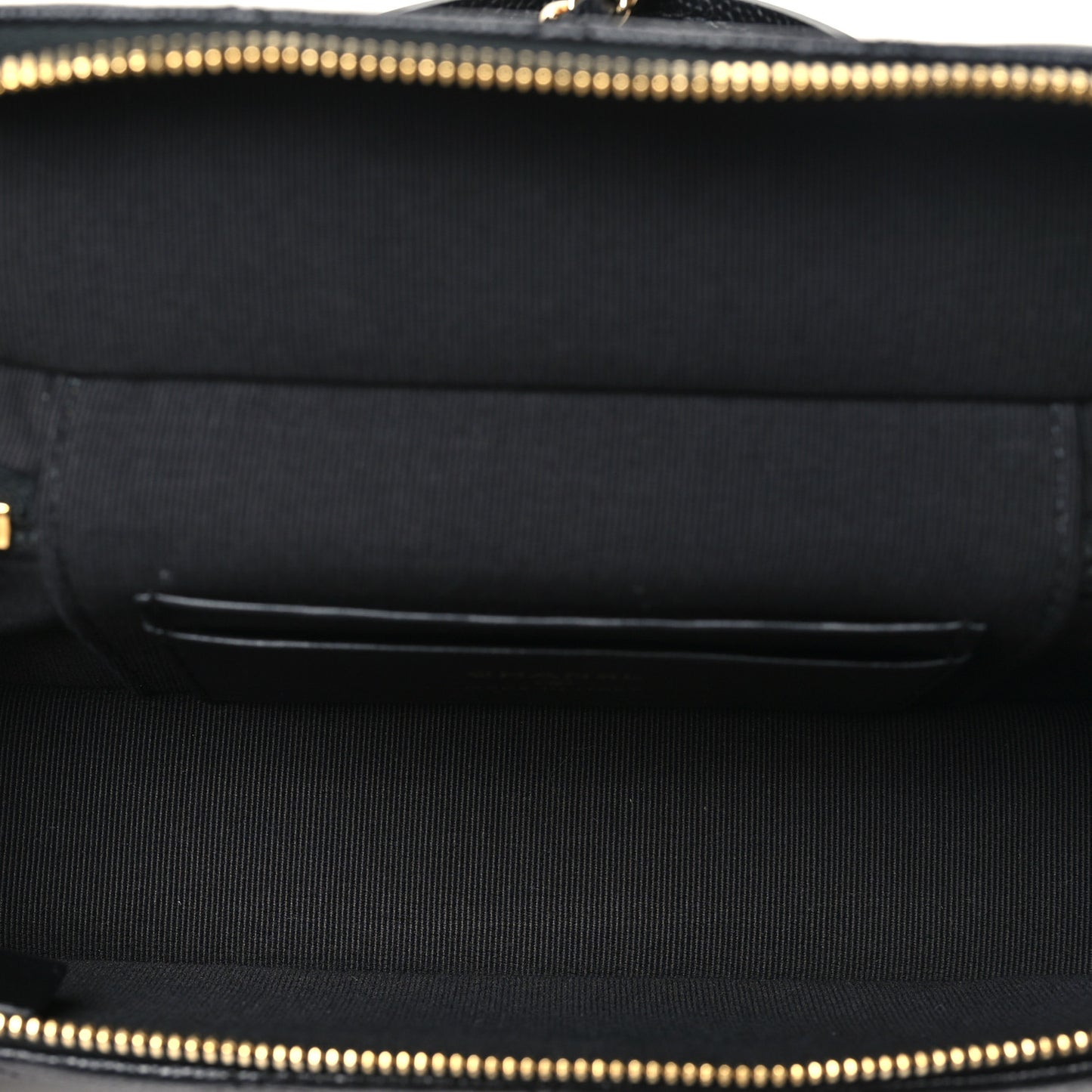 Caviar Quilted Top Handle Slim Vanity With Chain Black