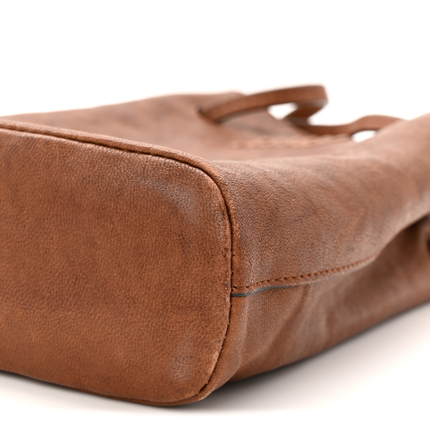 Miu Miu Distressed Nappa Pouch Oak 9 of 10